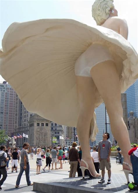 controversial urban underwear marilyn monroe statue chicago