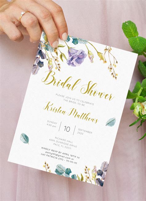 bridal shower invitations templates