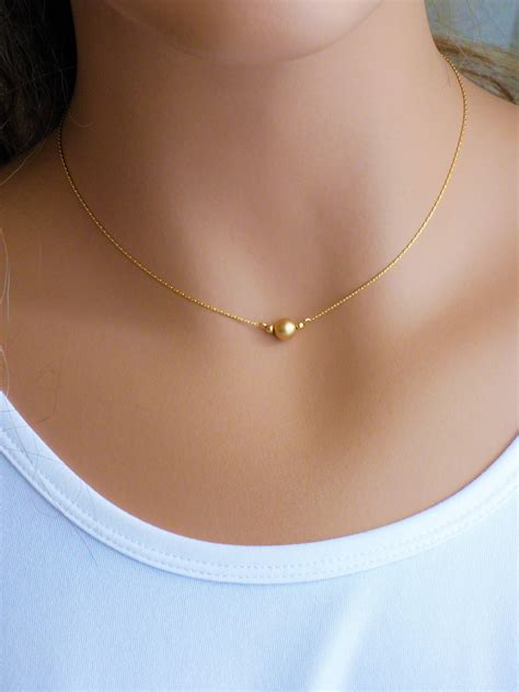 gold choker necklace  gold filled ball bead necklace etsy