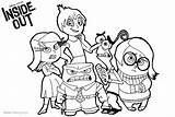 Inside Coloring Pages Characters Disney Printable Color Print Kids sketch template