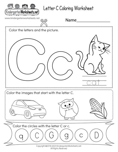 printable letter  coloring worksheet  kindergarten