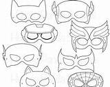 Superhero Mask Template Printable Masks Hero Coloring Super Drawing Etsy Masque Héros Villain Coloriage Color Par Heroes Party Choose Board sketch template