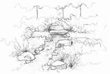 Creek Drought Bed Sketch sketch template
