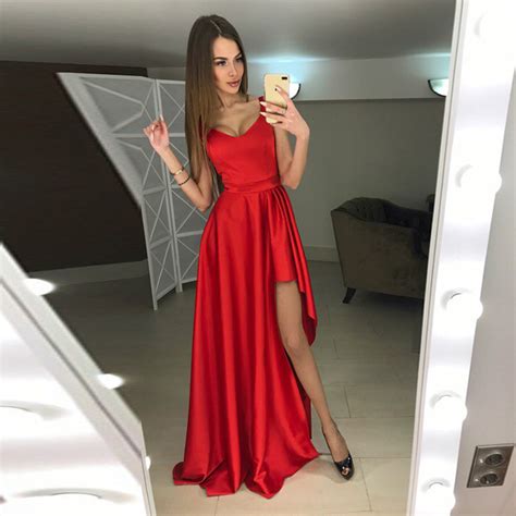 Modern A Line Scoop Red Sleeveless Prom Dress On Storenvy