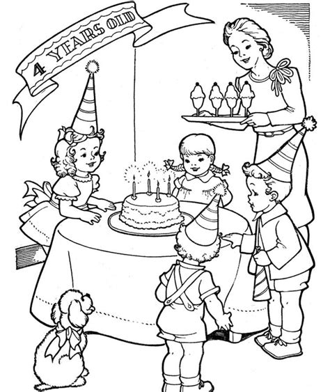 birthday coloring pages  children birthday coloring pages