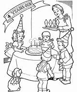 Birthday Coloring Pages English Party Worksheet Kids Printable Children Writing Celebration Description Color Write Birthdays Short Story Learn Old Sheets sketch template