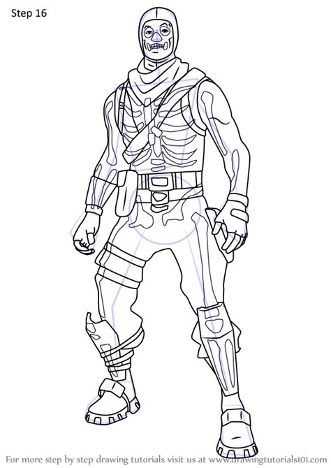fortnite coloring pages skull trooper skull trooper   epic outfit