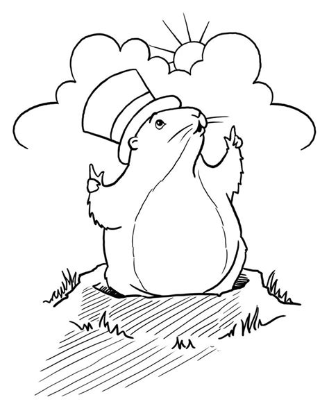 groundhog day phil coloring sheets google search coloring pages