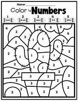 Number Color Numbers Coloring Worksheets Preschool Colors Counting Kindergarten Pages Printable Teacherspayteachers Activities Primary Math Teaching Choose Board sketch template