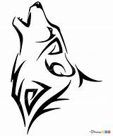 Tattoo Wolf Tribal Draw Wolfs Drawdoo sketch template