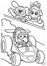 Babies Coloring Muppet Pages Muppets Printable Elmo Toddler Book Kids Color Racing Disney Riding Cart Gonzo Pdf Kidzone Info Baby sketch template