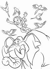 Tarzan Coloring Pages Disney Elephant Kids Sheet Ii Young Bestcoloringpagesforkids Exciting Coloriage Book Sheets 1999 sketch template