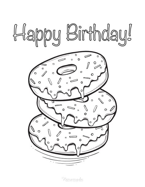 happy birthday coloring pages  kids happy birthday coloring
