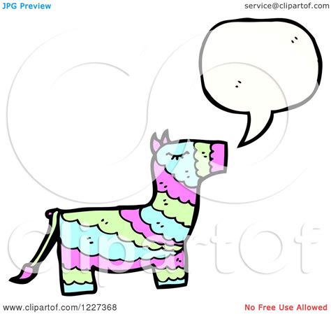 clipart   talking donkey pinata royalty  vector illustration