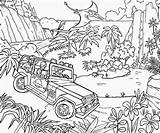 Coloring Jurassic Park Pages Dinosaur Printable Jeep Safari Drawing Print Color Lego People Kids Clipart Colouring Rex Car Getcolorings Library sketch template