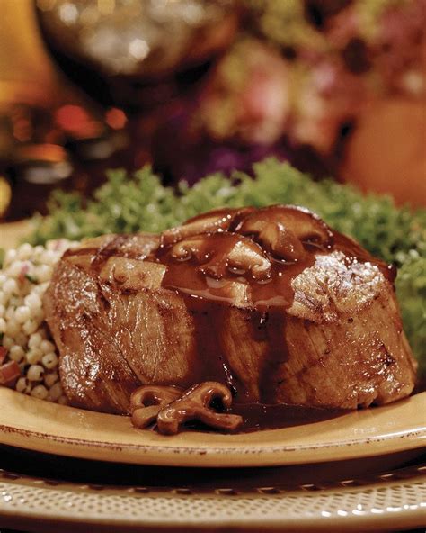 filet mignon is excellent when smothered with mushroom gravy