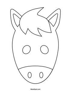 printable horse mask  color  animal masks  kids horse mask