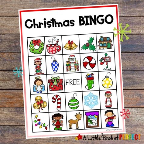 printable kids christmas bingo cards  christmas  update