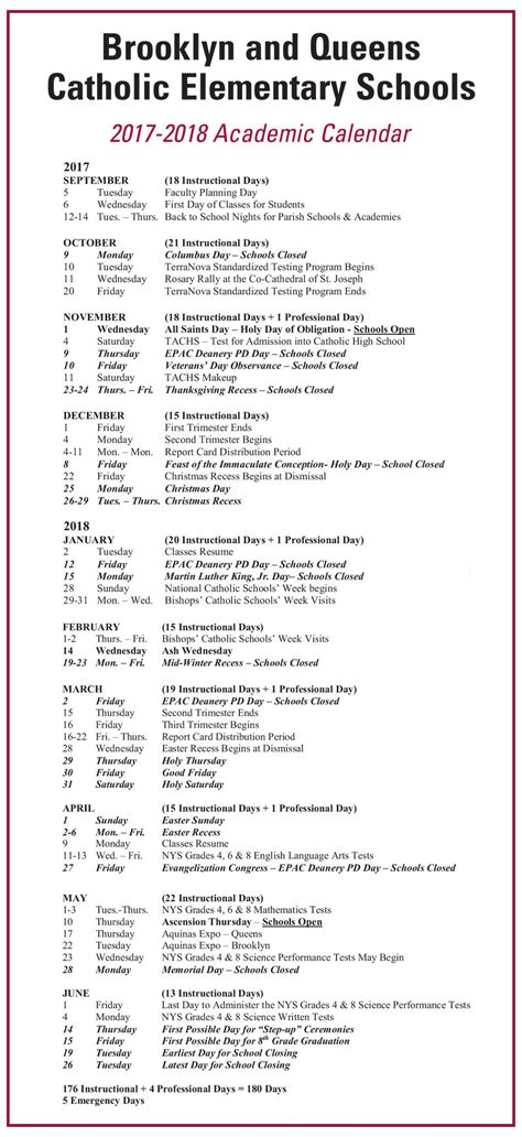 academic calendar brooklyn college customize  print
