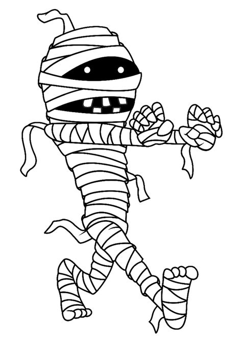 mummy halloween kids coloring pages