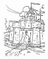 Castle Medieval Coloring Pages Castles Knights Sheets Fantasy Printable Colouring Moat Drawing Dragon Activity Knight Adult Kids Churches Kings Disney sketch template