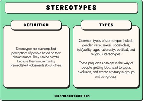 types  stereotypes  guide  students helpful professor answers