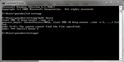 run start command  makefile  windows stack overflow