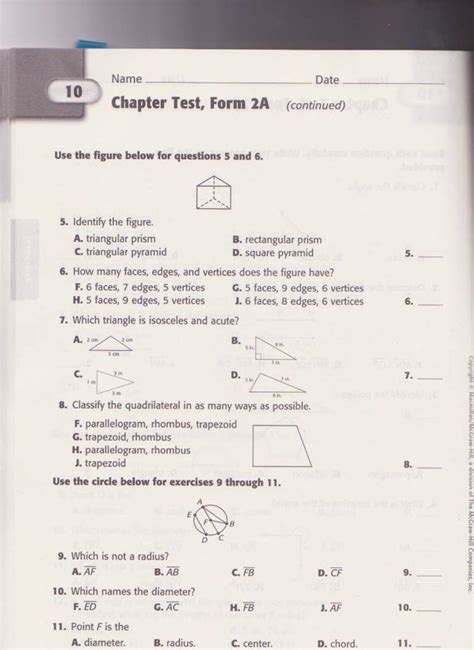 scanned school worksheets math practice test