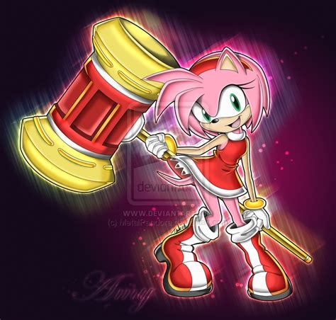 amy rose newest edition   freedom fighters fighting