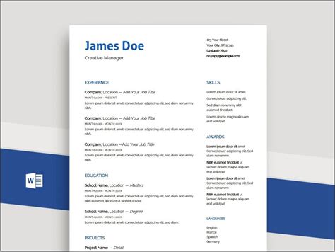 resume format word document   resume  gallery