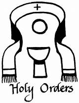 Holy Orders Sacrament Coloring Symbols Clipart Communion Pages Sacraments Sheets Clip Ordination Each They Anointing Sick Seven Religous Cartoon Catholic sketch template
