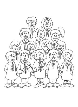 coloring page children choirs coloringme