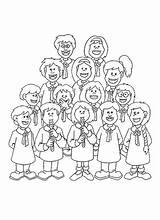 Coloring Choir Pages Children Templates Template sketch template