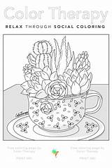 Therapy Colortherapy sketch template