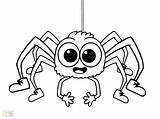 Spider Coloring Pages Halloween Cute Printable Kids Girl Ghost Iron Fly Guy Minecraft Print Spiders Color Scary Big Eyes Birthday sketch template