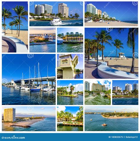 collage  ft lauderdale florida showing  beach yachts