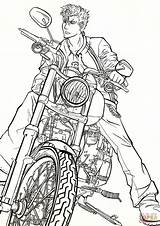 Coloring Pages Harley Davidson Bleach Manga Grimmjow Road Motorbike Jaegerjaquez Drawing Motorcycle Supercoloring Popular King Template sketch template