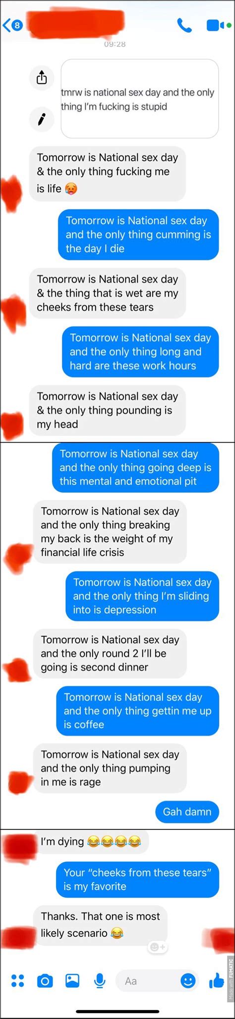 have a happy national sex day y all ~ damn funny thing