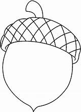 Acorn Coloring Pages Fall Print Color Preschool Crafts Kids Sketchite sketch template