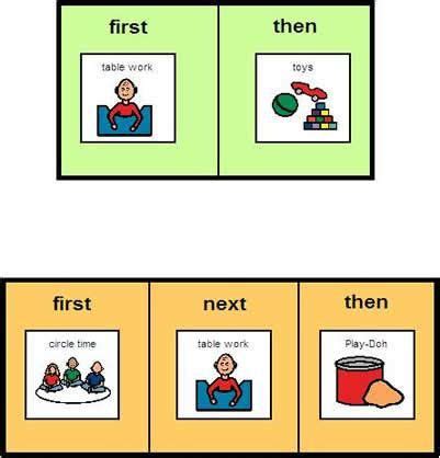 preschool visual cue cards images  pinterest classroom