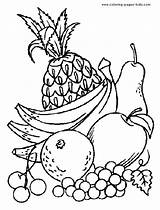 Coloring Pages Fruit Fruits Color Printable Food Sheets Kids Nature Sheet Colour Print Colorear Para sketch template