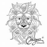 Coloring Pages Lion Tiger Mandala Adult Liger Animal Color Getcolorings Getdrawings Book Lions Barbara Bears Amy Colorings sketch template