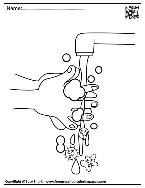 set  hand washing  germs coloring pages