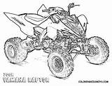 Coloring Pages Wheeler Atv Four Raptor Bike Yamaha Colouring Polaris Dirt Quad Printable Drawing Print Wheelers Sheets Color 700r Rzr sketch template