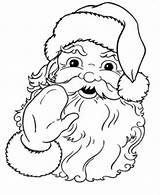 Santa Coloring Head Pages Claus sketch template