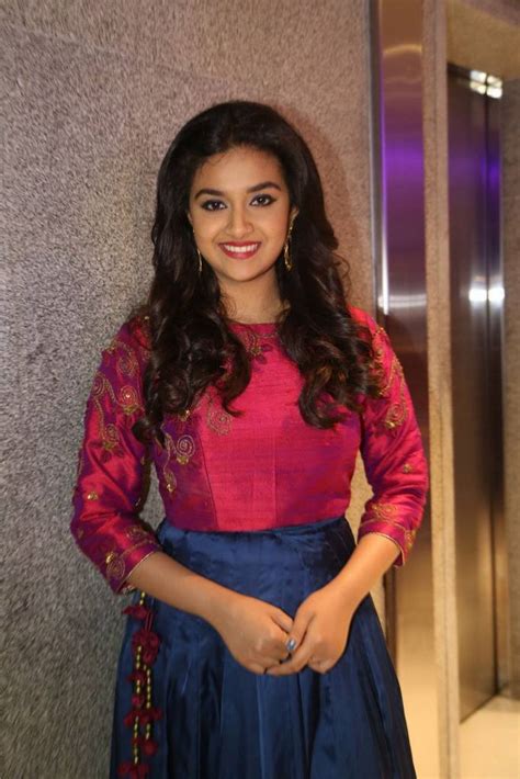 Beautiful South Indian Queen Keerthy Suresh In Red Dress At Movie