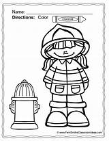 Fire Coloring Pages Prevention Print Kids Color sketch template