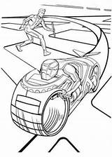 Tron Coloring Pages Legacy Sam Flynn Enemy Barehand Attack Color Destroy Printable Luna Getcolorings Cycle Light sketch template