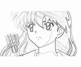 Kagome Coloring Pages Inuyasha sketch template