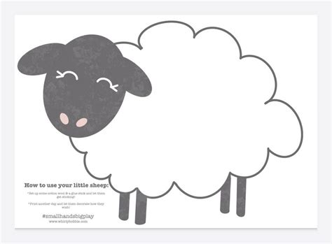 sheep sticking activity  printable sheep crafts sheep template